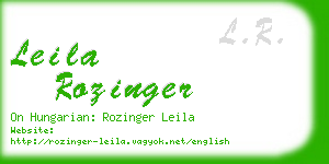 leila rozinger business card
